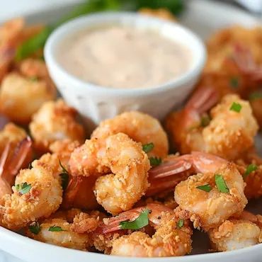 Fried Popcorn Shrimp with Bloody Mary Aioli